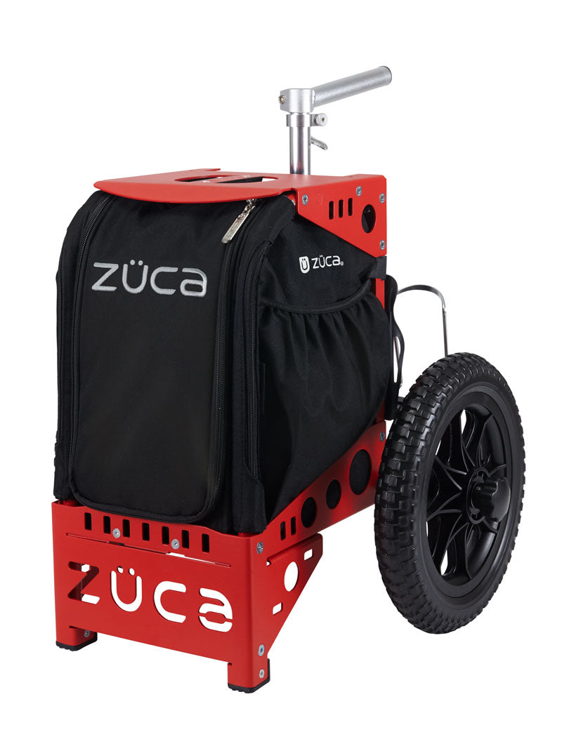 Zuca Compact Disc Golf Cart - Black / Red