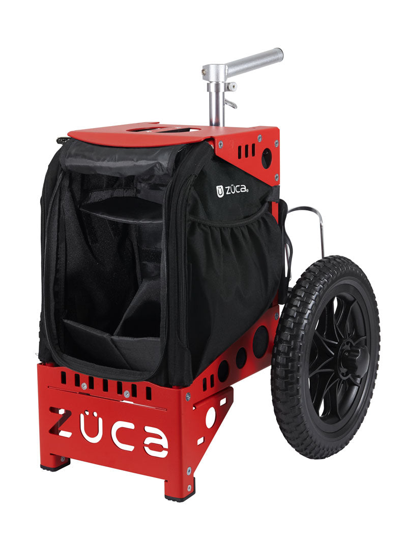 Zuca Compact Disc Golf Cart - Black / Red