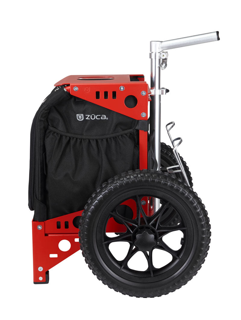 Zuca Compact Disc Golf Cart - Black / Red