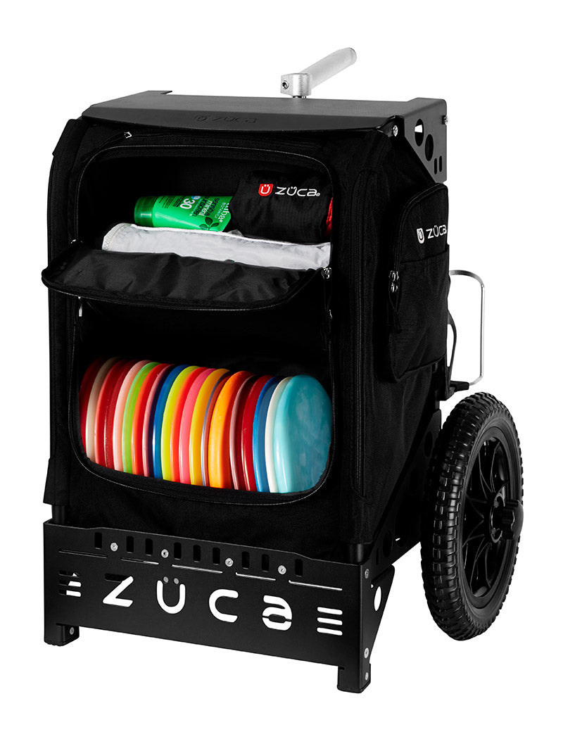 Zuca Trekker LG Disc Golf Cart - Black / Black