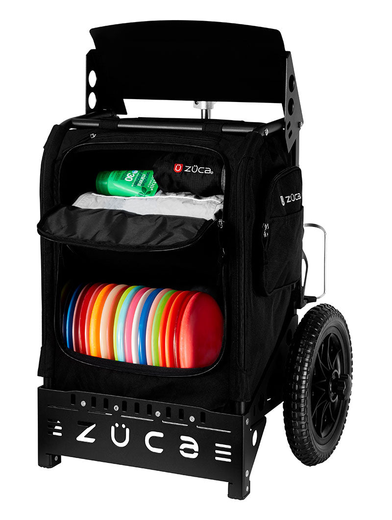 Zuca Trekker LG Disc Golf Cart - Black / Black